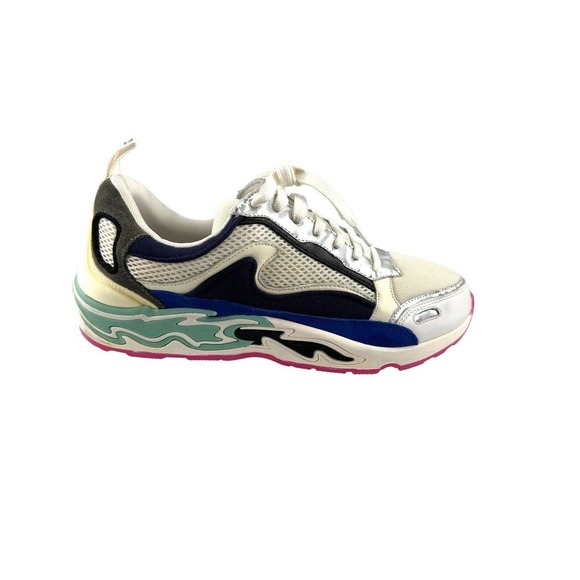 SANDRO Flame Paneled mesh and suede sneakers $470 sz EU40/US10 - Picture 1 of 10